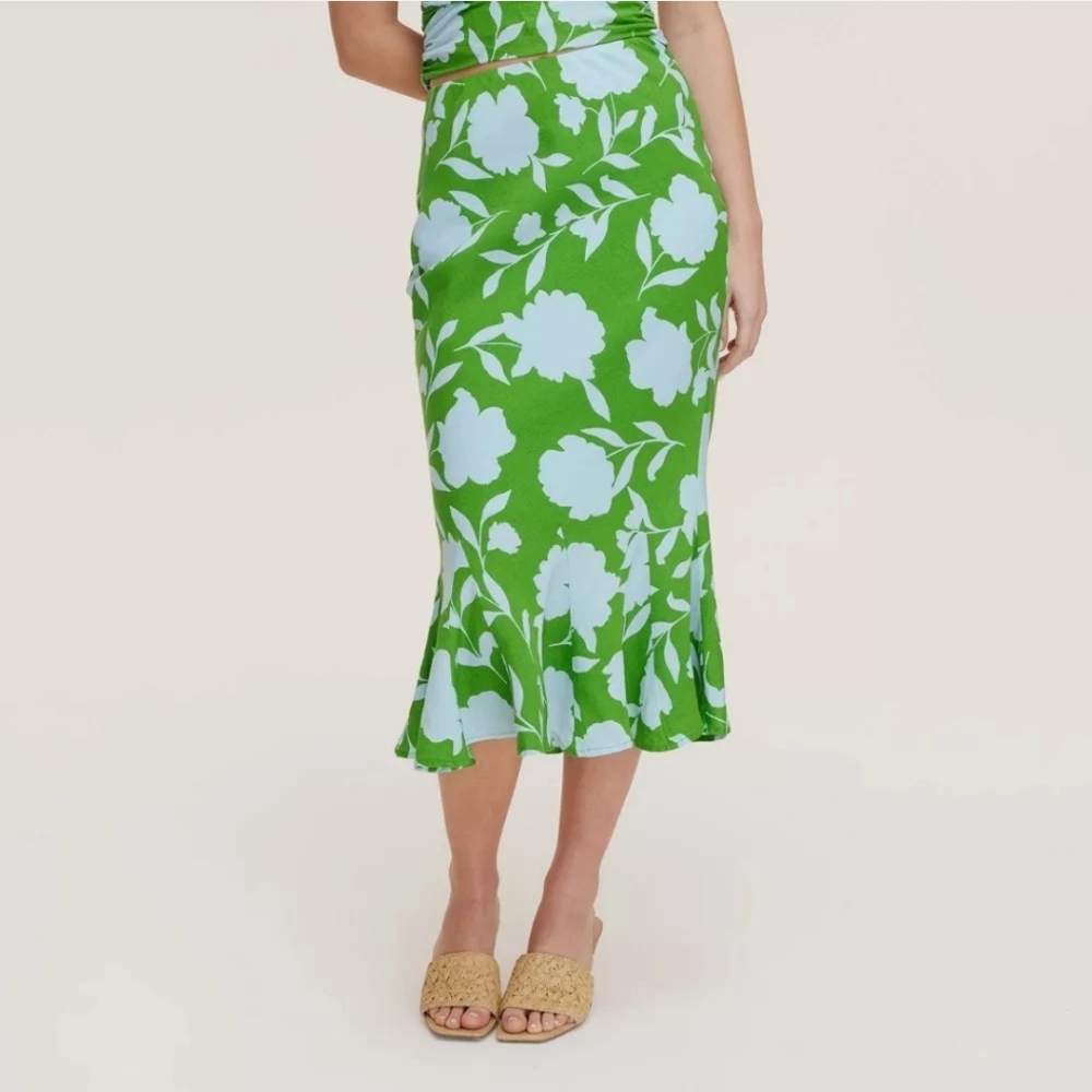 NWT Kate Spade X Target Green Floral Skirt Size Large